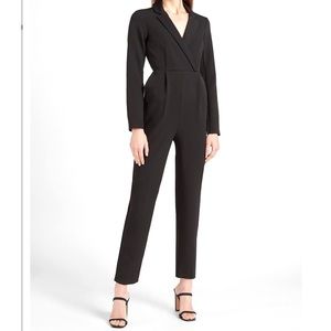 Express Long Sleeve Blazer Jumpsuit, Black, Sz 0